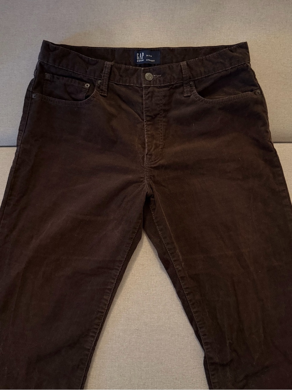 GAP Men's Dark Brown Corduroy Trousers
